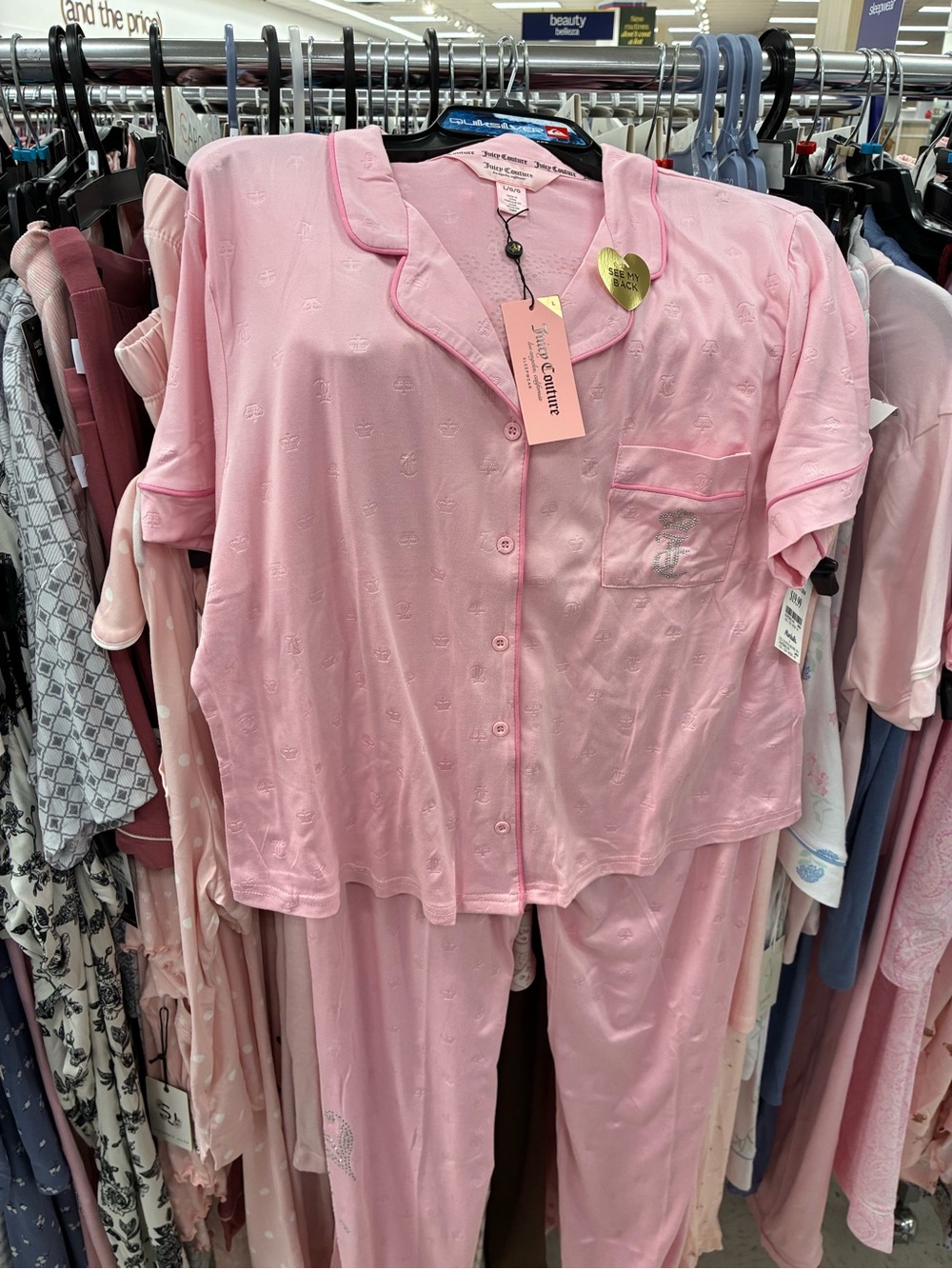 JUICY COUTURE Dream Comfort Women's Pink Cotton Pajama Set -